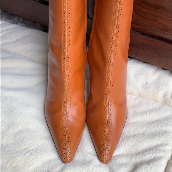 Giuseppe Zanotti Design Tall Cognac Leather Boots - Picture 3 of 8